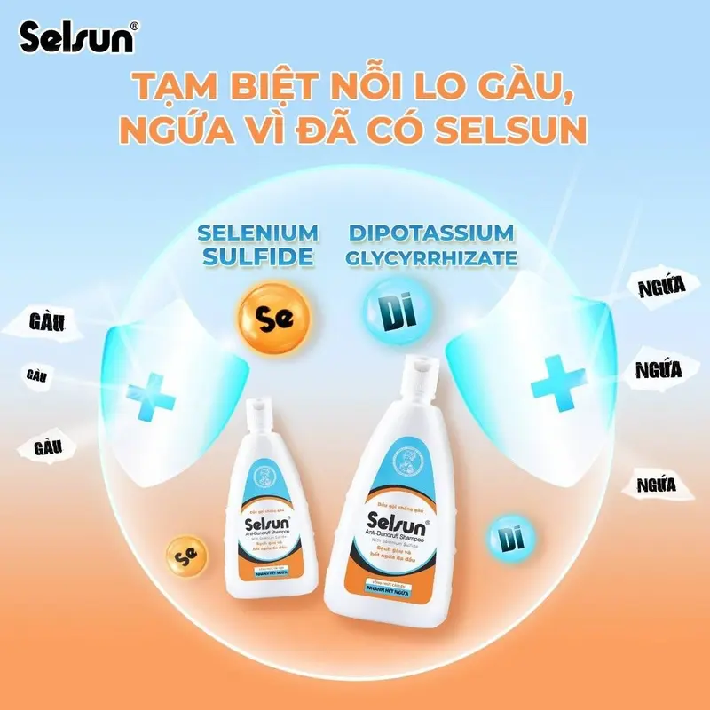 Dầu Gội Hỗ Trợ Giảm Gàu Và Giảm Ngứa Da Đầu Selsun 1% Selenium Sulfide Anti-Dandruff Shampoo 250ml 2