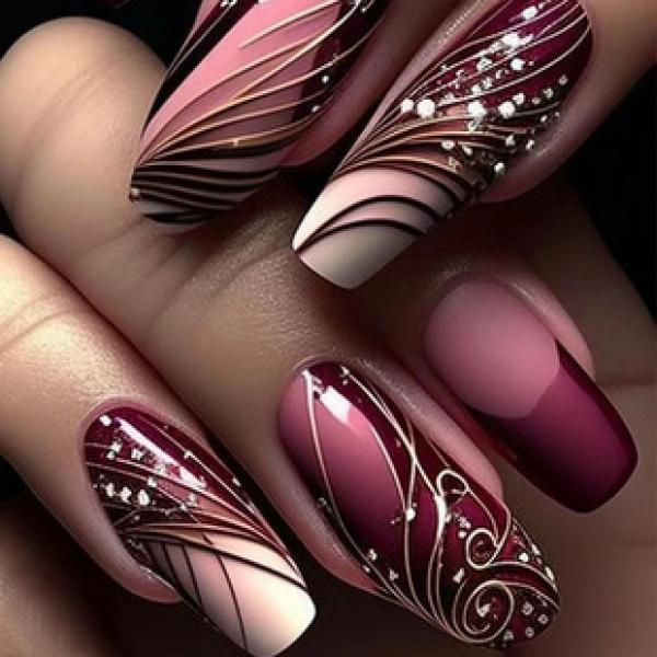 Product Introduction of Mid-Length Ballet Nail Ice Transparent Pink Creamy Green Color Matching Nail Sticker Wear Nail Wholesale Finished Product 24 Pieces Nails 11