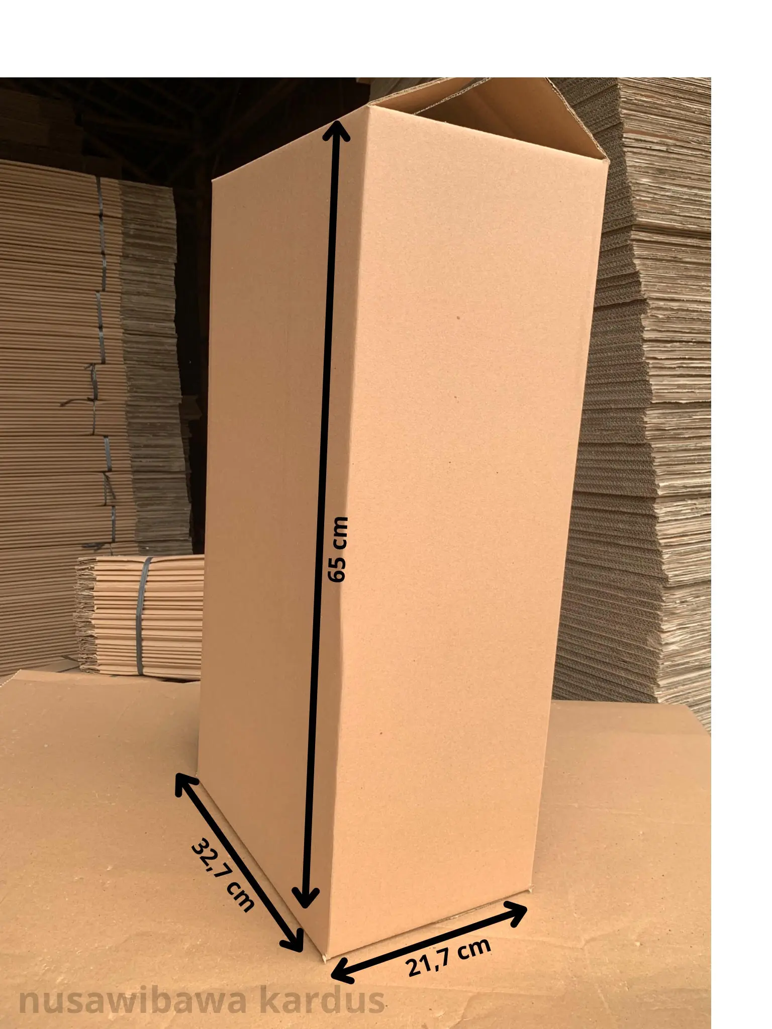 Karton box ukuran 32,7x21,7x65 cm