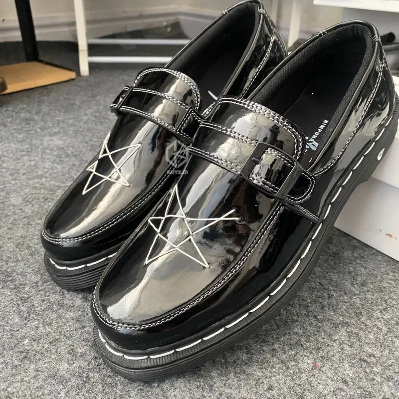 Sepatu Formal Loafers Pria Hitam Star Glossy | Sepatu Formal Casual Pria Keren | Sepatu Loafers Kerja Pria Kulit 3