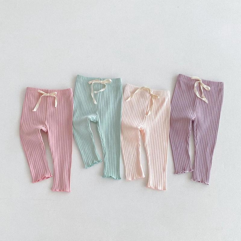 Product Introduction of 2024 Children Stripes Cotton Pants Fashion Casual Vertical Solid Leggings for Girls Baby Boy Bottoming Trousers Autumn Pantyhose 6