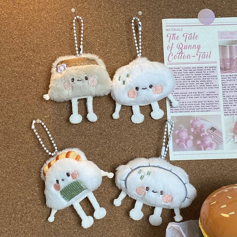 Dây Chuyền Chìa Khóa Bánh Bao Nhân Tạo Nhồi Bông Thiết Kế Hoạt Hình, Búp Bê Sushi Búi Tóc Mềm Mại Sáng Tạo, Đồ Trang Trí Mặt Dây Chuyền, Thích Hợp Cho Ba Lô Học Sinh, Quà Tặng Bạn Bè 5