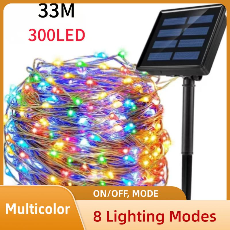 33M 300 LED Solar Raya Light Long Outdoor Waterproof Fairy Light ...