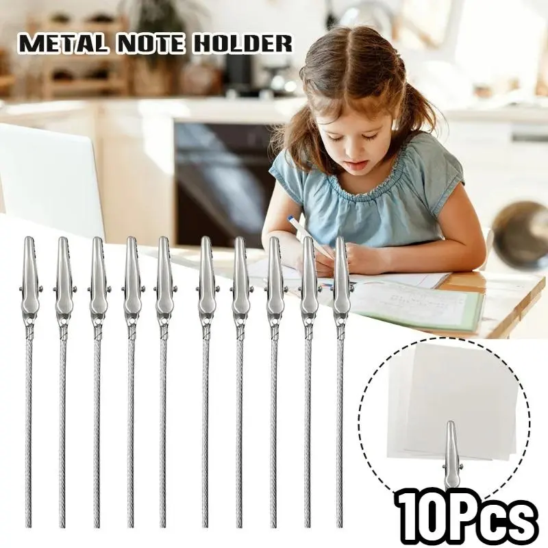 10Pcs Metal Alligator Clips Sticks Single Head Note Clip Test Crocodile Clip Clamps for Model Painting Tool