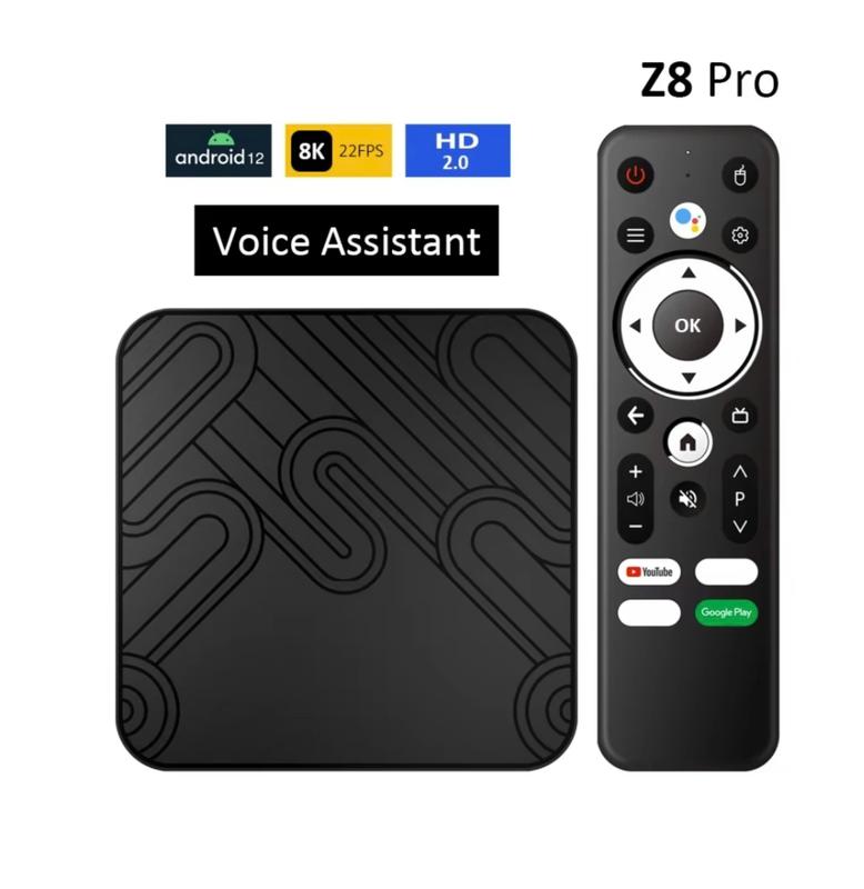 TV Box Z8 Pro Allwinner H618 - RAM 4G, Bộ Nhớ 32G, Wifi 6, Android 12, Điều Khiển Giọng Nói - Xem Phim, Tivi, Thể Thao, Youtube Không Quảng Cáo - New 2024 tv  box google đầu netflix