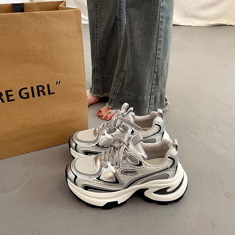 Dad Shoes Đế Dày, Dễ Phối Đồ Siêu Hot, Dành Cho Nữ, Thích Hợp Cho Mùa Lò Xo Và Mùa Thu, Tăng Chiều Cao Nhỏ Hàng Châu Âu Tuyệt Vời, Giày Thường Ngày Thể Thao, Hàng Mới Về 2024 6
