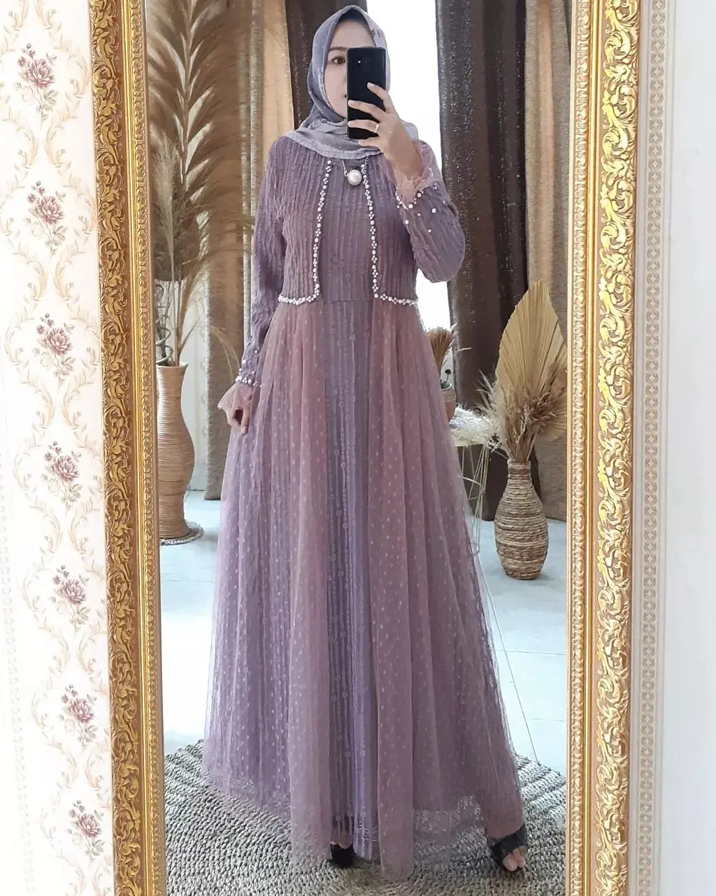 Gamis Brokat Jiwon Busui New by ozias Dress Panjang