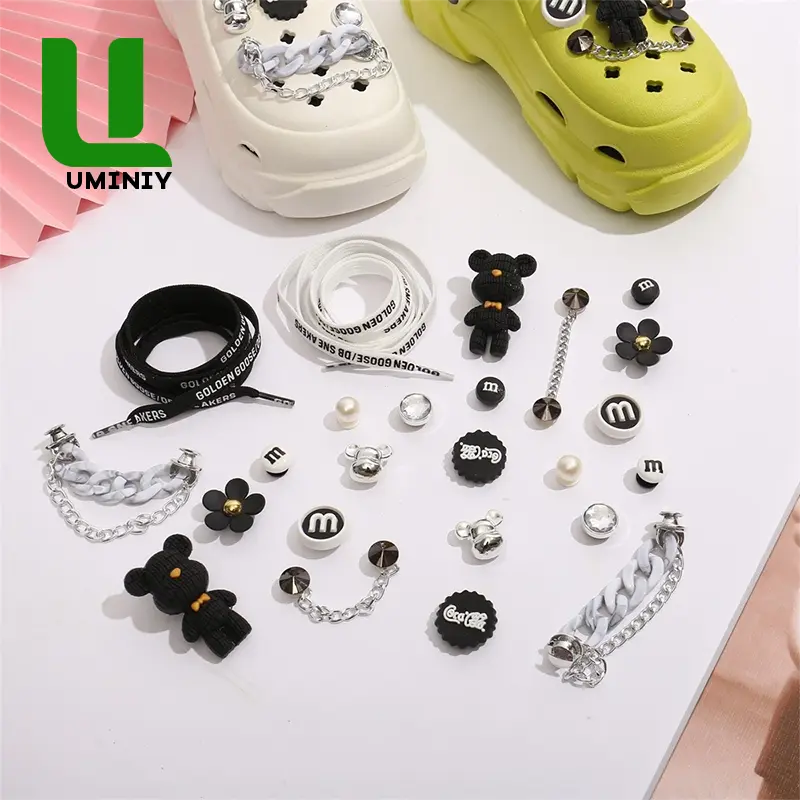 UMINIY Aksesoris Sandal Permata DIY Hiasan Bintan/Aksesoris Sandal Kartun Lucu/Aksesoris Sandal 3D/ Jibbitz Aksesoris Terlaris 0