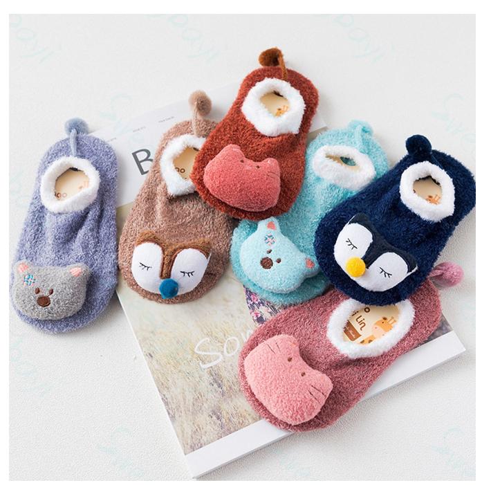 Sepatu Prewalker Kaos Kaki Korea Anak Bayi Kaus Kaki Bulu Lembut Motif Animal Baby Socks Kaos Kaki Anak Lucu 1