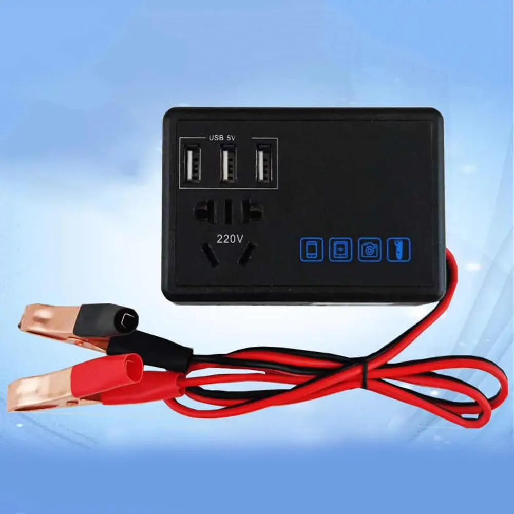 อินเวอร์เตอร์แปลงพลังงาน, 200W, สำหรับรถยนต์, DC 12V / 24V เป็น DC 220V, อะแดปเตอร์พอร์ตอินเวอร์เตอร์ Car