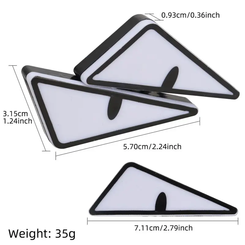 Devil Eye Design Car License Plate Light, Triangle Eye Turn Signal Light, Mini Projector Lens Light, Universal Car Decorative Light for Motorcycle 1