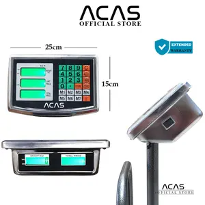 ACAS Indikator Kepala Timbangan Digital Duduk Elektronik Charger Head Unit Monitor Display
