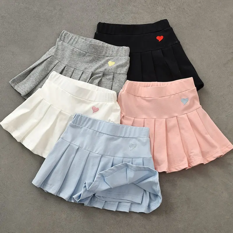 Girls All-wear Safety Pants Anti - Light Half - Length Pleated Skirt Pants