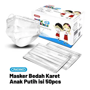 Masker Medis Karet Anak Putih ONEMED Box Isi 50 Pcs