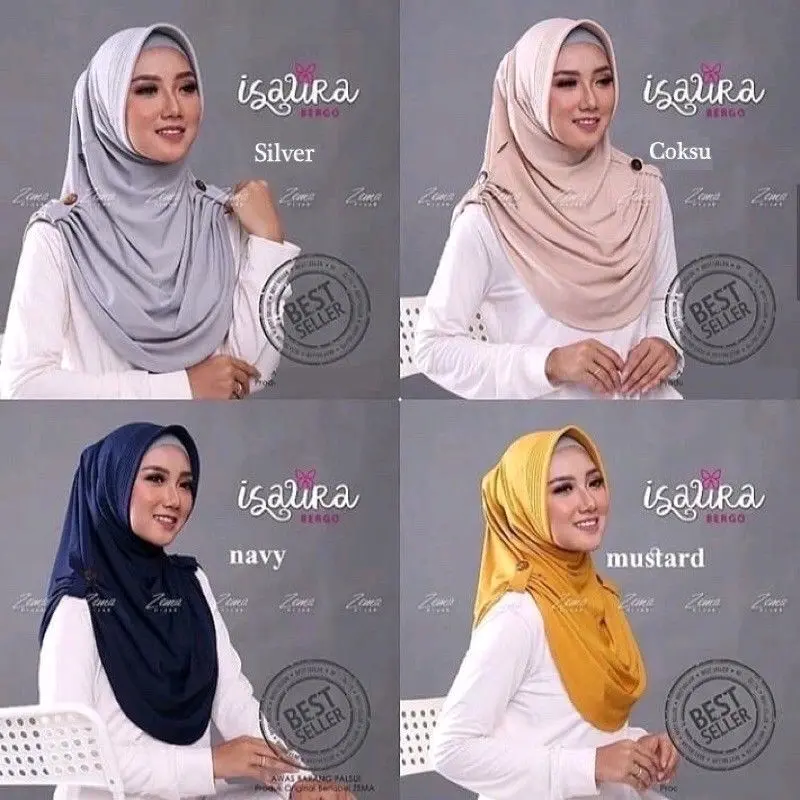 Hijab Instan Isaura Kancing Samping