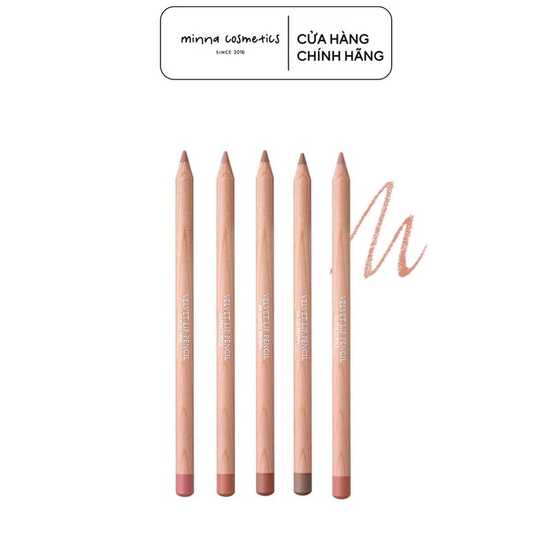 [Clio] Chì Kẻ Viền Môi Clio Velvet Lip Pencil Kèm Gọt Bút Trang Điểm