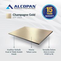 Gambar Acp Alcopan 4mm PVDF Outdoor - Champage Gold 1220 x 2440mm dari Acp Alcopan Kota Administrasi Jakarta Barat 1 Tokopedia