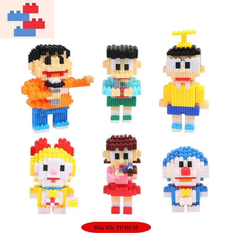 Mô hình Đồ chơi Lắp ráp DOREMON,Doremi,NOBITA,Xuka,Chaien,Xeko,Chaiko. Bộ đồ chơi lắp ráp Doremon và những người bạn. 7