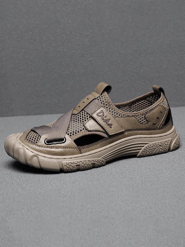 Men's Casual Breathable Mesh Sport Sandals, Fashionable Outdoor Beach Sandals, Male All-match Round Toe Sandals for Daily Wear 4
