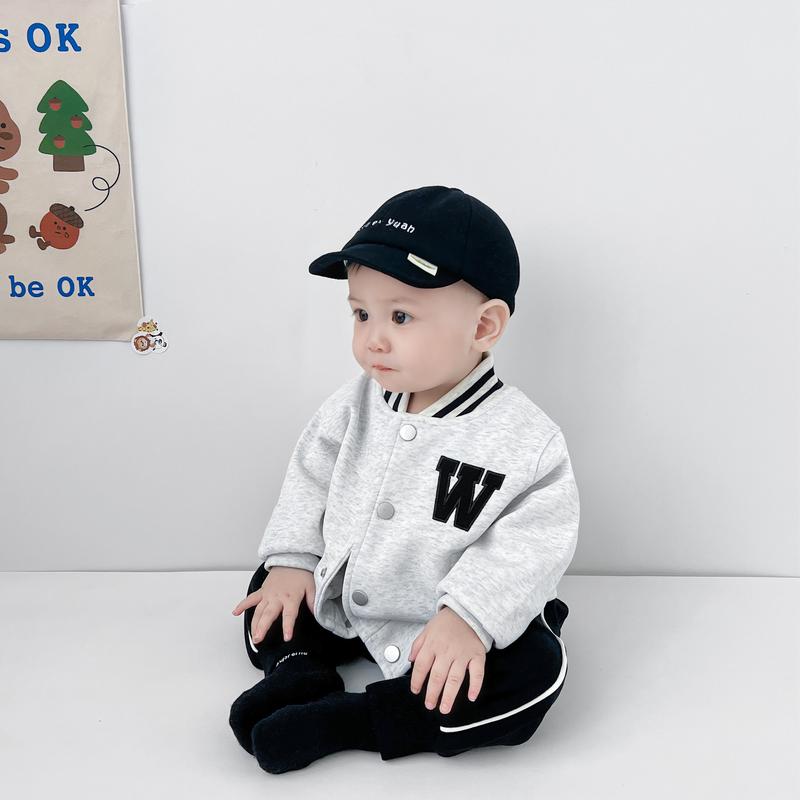 Product Introduction of Infant Toddler Jacket Ins Spring Autumn New Boys and Girls Short Baseball Jacket Baby Embroidered Letter Jacket Trendy 27