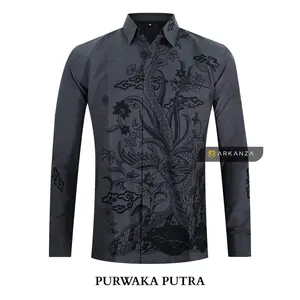 KEMEJA BATIK ARKANZA Motif PURWAKA PUTRA LENGAN PANJANG DAN PENDEK Lapis Furing Slimfit Katun