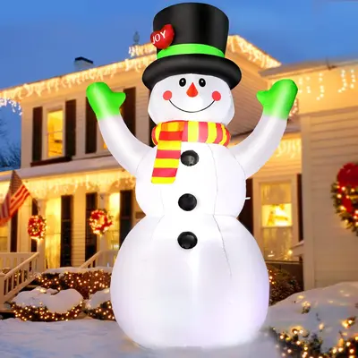 Giant snowman sale biglots family Christmas inflatable