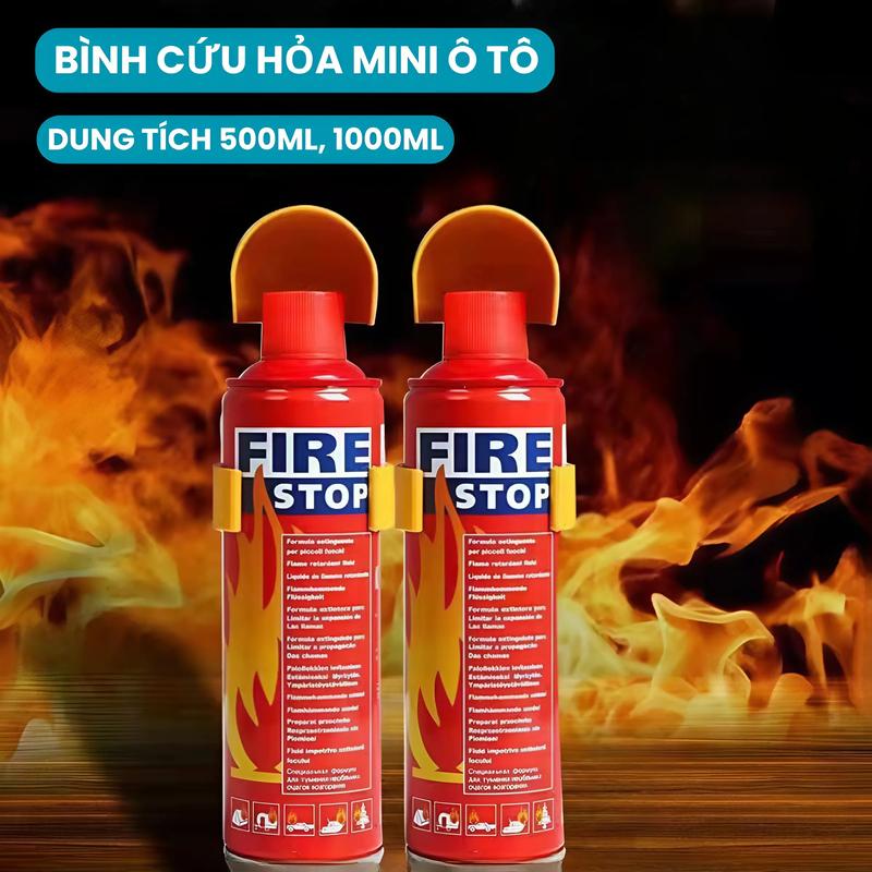 Tặng kèm búa thoát hiểm Bình Chữa Cháy Ô Tô Mini Dạng Dung Dịch Dập Lửa Tức Thì Bình Cứu Hỏa Khẩn Cấp Xe Máy Ô Tô Nhà Cửa Nhỏ Gọn