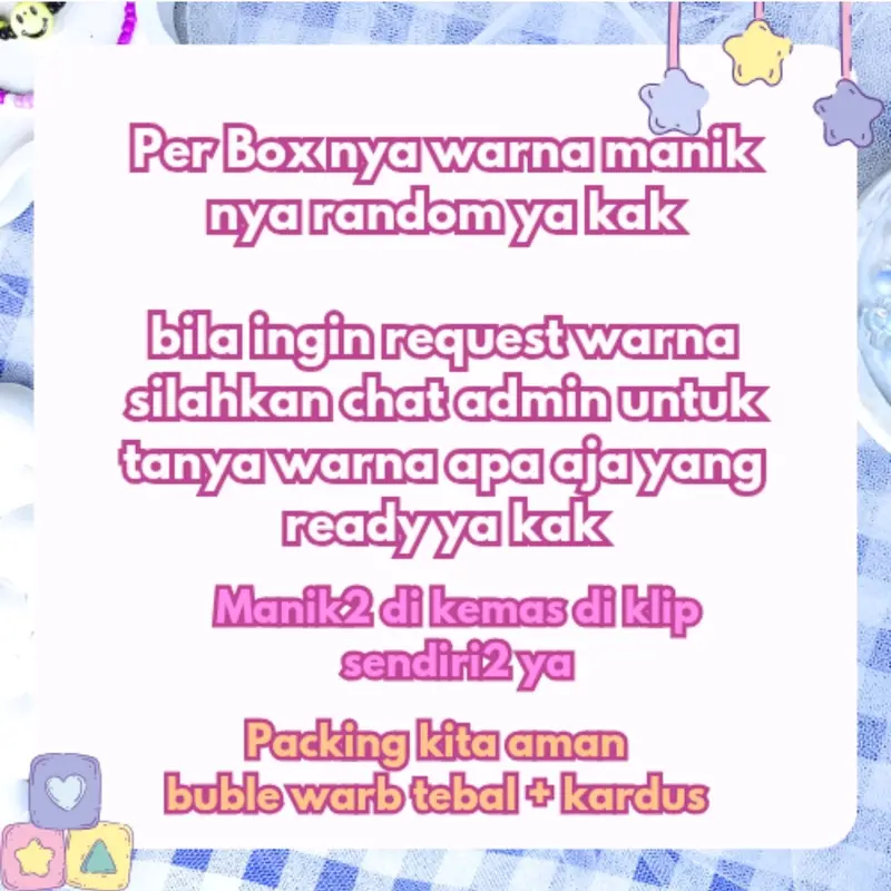 Paket Manik Manik DIY Bahan Aneka Kerajinan / Set Manik Manik DIY Lengkap Aestehetic Kalung Gelang Cincin / Paket Box Manik Manik bahan kerajinan 1