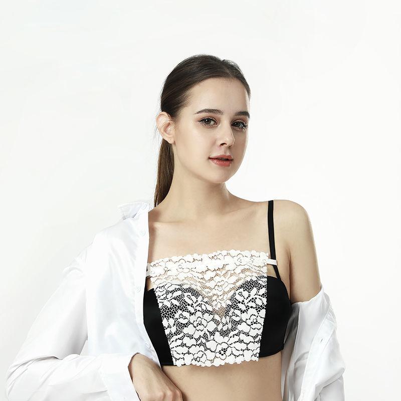 Product Introduction of One piece lace women's seamless and exquisite short, sexy strapless invisible bra with anti light smudging device 5