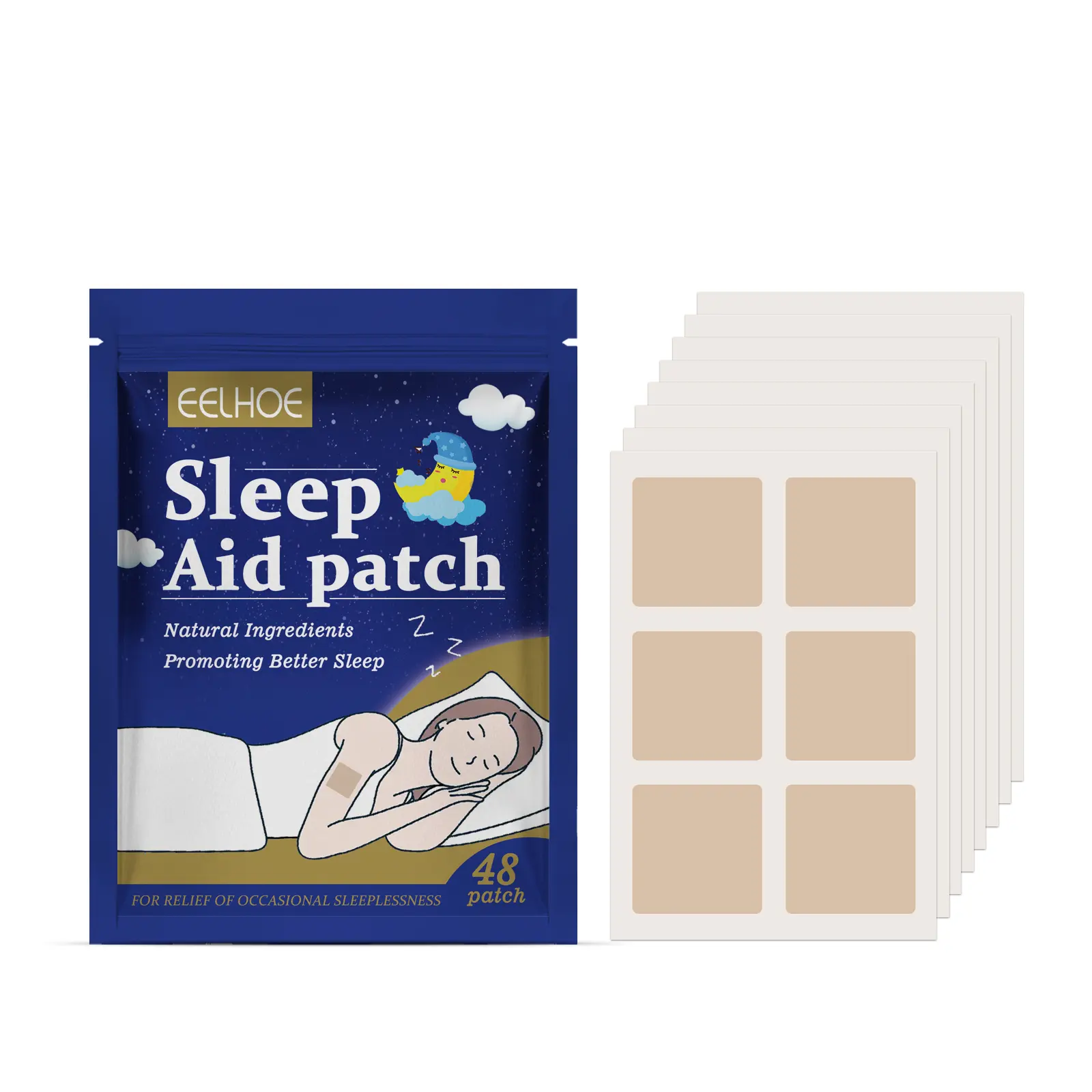 EELHOE Sleep Patch Meredakan Tubuh, Meningkatkan Kenyamanan Tidur, dan Meningkatkan Kualitas Tidur yang Nyenyak - Patch Perawatan Tubuh