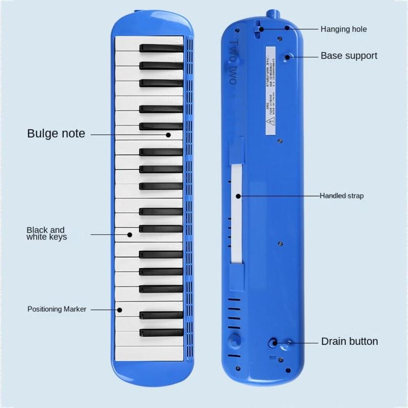 Product Introduction of with Carrying Bag 32 Keys Melodica Mouthpiece Piano Keyboard Style Harmonica Musical Instrument Beginner Gift Mouth Organ 19