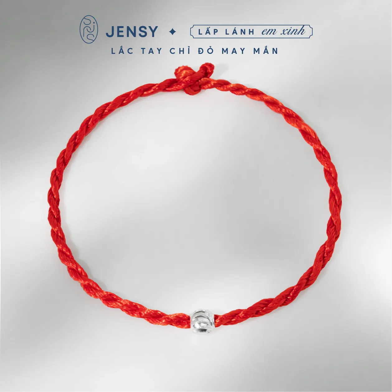 Lắc Tay Chỉ Đỏ May Mắn JENSY Mix Charm Bạc S925 LTCD1. Vòng Tay Chỉ Đỏ