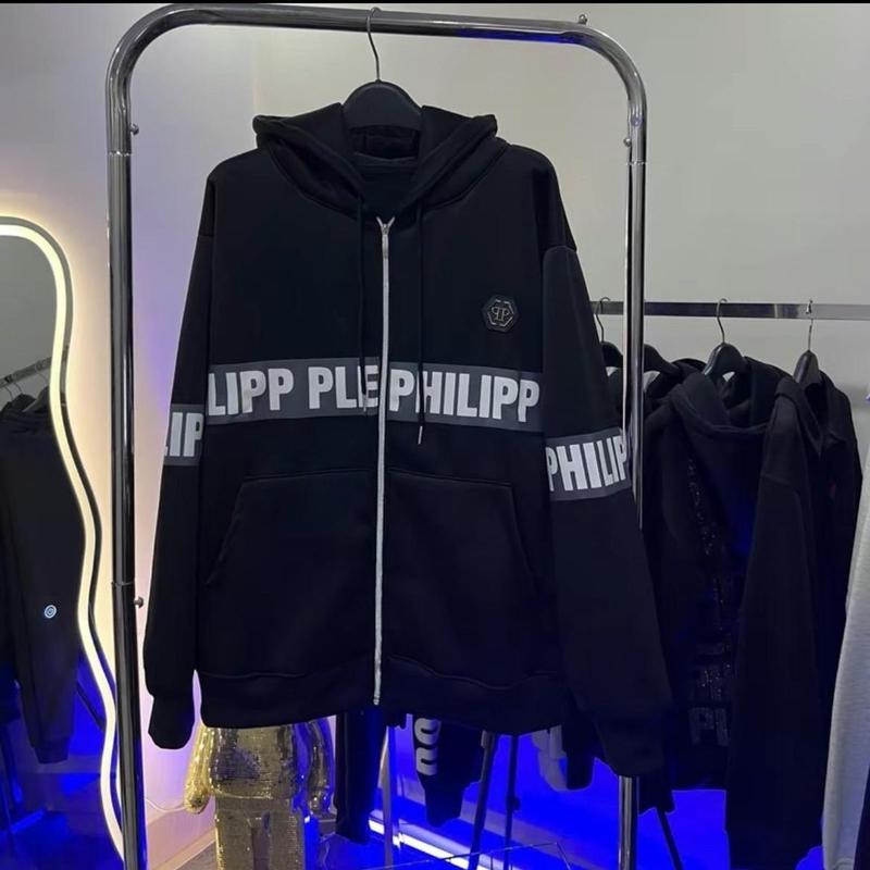 Áo khoác nỉ Hoodi qp Hoạ tiết chữ ngang phối kim tuyến sau lưng mũ hai lớp dày dặn thời trang nam nữ - Hoodie Menswear