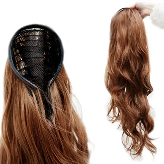 Women's Fashion Sexy Stylish Curly Wavy Half-head Hair Band Hair Extension Wig