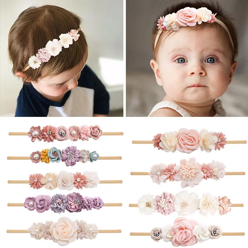 1pc Baby Girl Headband Cute Baby Elastic Hair Band Newborn  Head Flower Toddler Headband Headwear Kids Children Hair Accessories