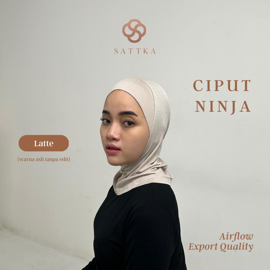 Ciput Ninja / Ninja Dagu Bikin Tirus / Airflow Sattka Basic / Adem Lentur Stretch Katun Jilbab
