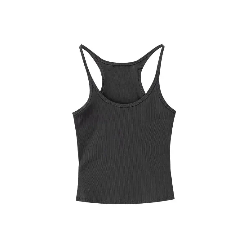 Áo Vest Ba Lỗ Hình Chữ I bó sát màu trơn Dây Mảnh bó sát Áo Hai Dây Thể Thao Ngắn Cropped Ôm Sát Cô Gái Nóng Bỏng Gợi Cảm Cho Nữ 4