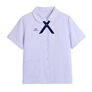 เสื้อเชิ้ตสีม่วงอ่อน แขนสั้น แบบเดียวกับเสื้อ JK นักเรียนไทย คอวี สำหรับผู้หญิง Forbidden Girl