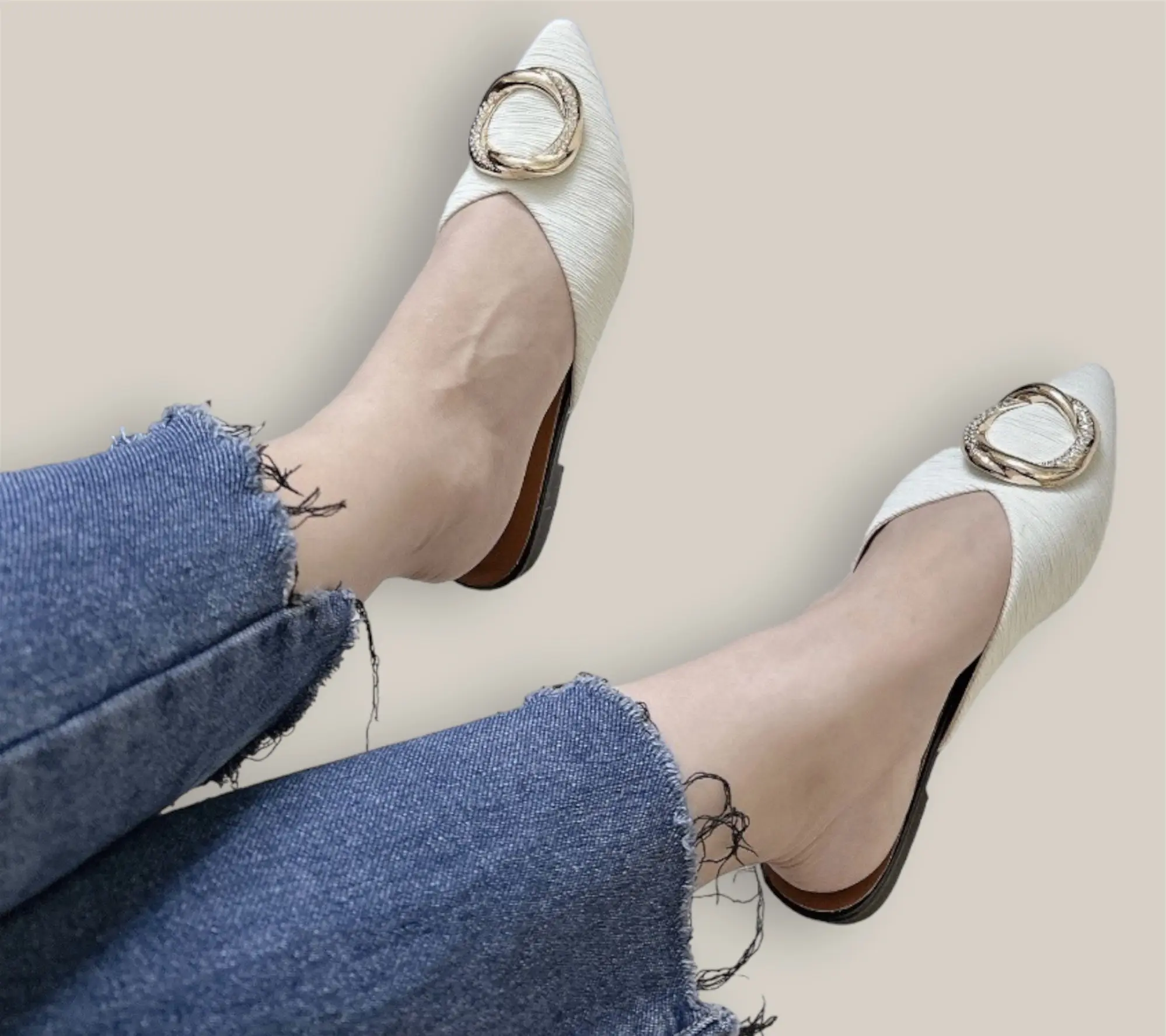 Sục vân khoá trò mũi nhọn Chân đế phẳng (1 cm trở xuống) Shoes Nữ