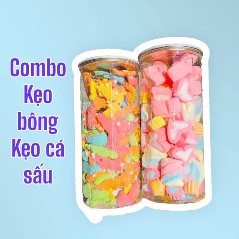 combo. kẹo bông- kẹo cá sấu Viên Kẹo Candy Ăn Vặt Food