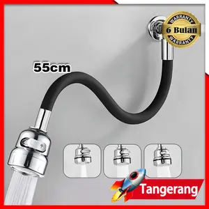 3in1 Sambungan Keran Air Fleksibel 50cm Selang Sambungan Kran Air Konektor Kran Air Ke Selang