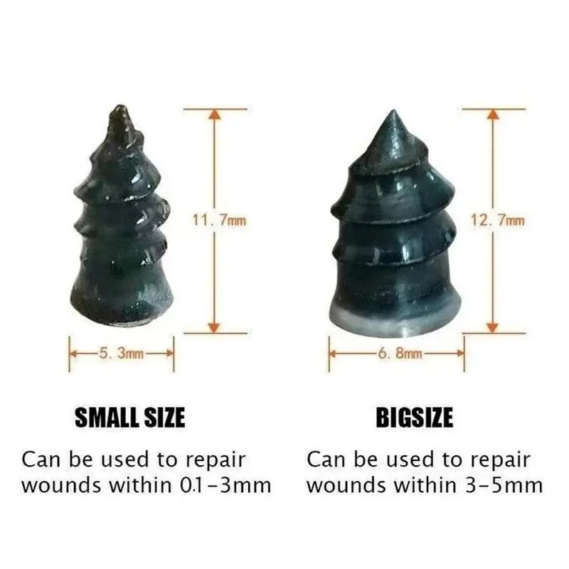 Car Motorcycle Vacuum Tyre Repair Nails Truck Scooter Bike Tire Puncture Repair Tubeless Tools Rubber Metal Accessories