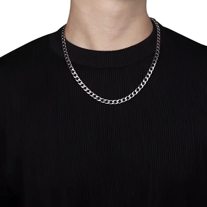 Kalung Fashion Titanium Anti Karat Stainless Steel Import Liontin Rantai Couple