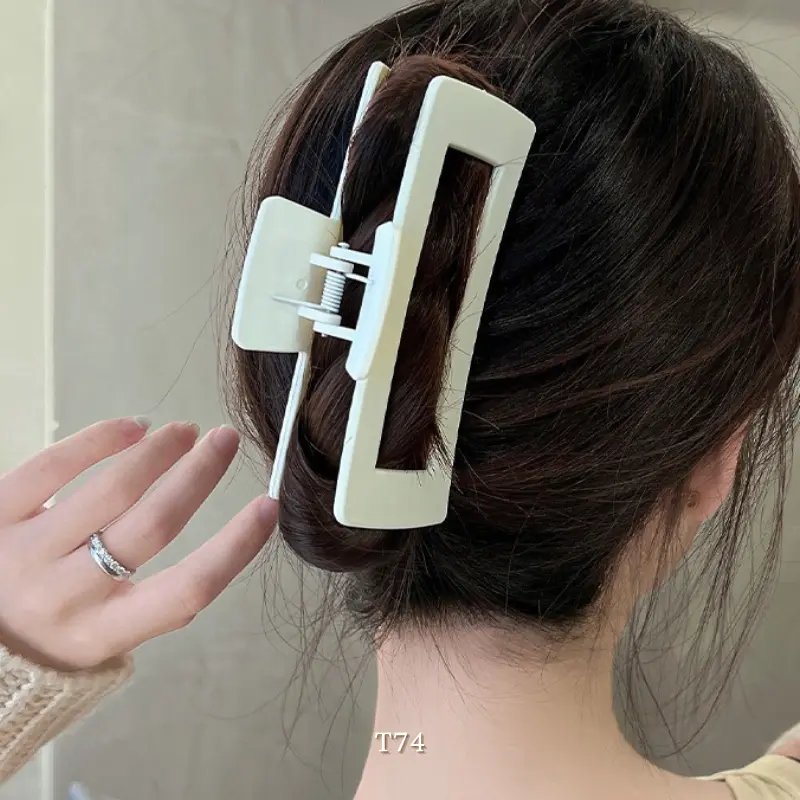 Kẹp tóc nữ hình chữ nhật dạng dài loại lớn phong cách Basic dễ thương phụ kiện thời trang - Mely T74 5