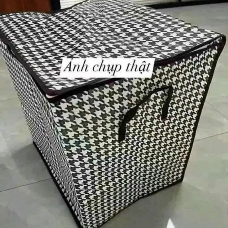 Giỏ đựng quần áo 100l có khóa túi đựng chăn ,màn đa năng có thể gấp gọn cho vào rổ 0