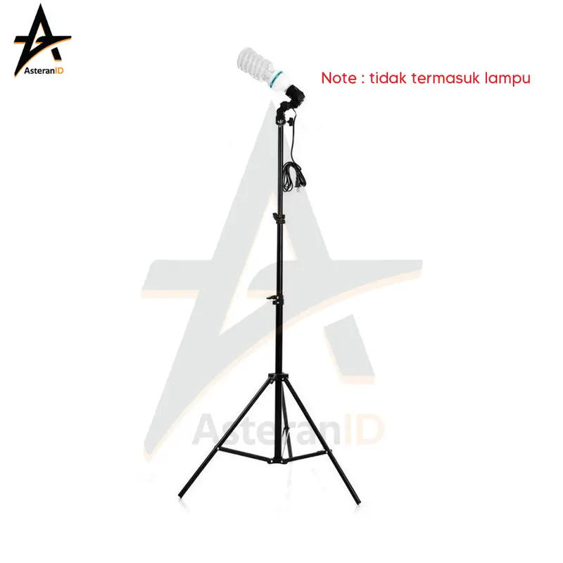 Paket Light Stand 2M Plus Single Lamp Holder Foto Studio Paket Lighting Studio Lampu Led Camera Kamera Ringlight 1