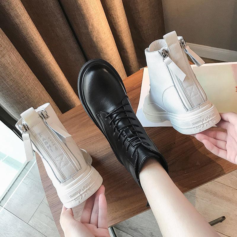 Bốt Nữ, Phong Cách Anh Quốc, Bộ Sưu Tập Thu Đông, Bốt Đi Xe Máy, Dễ Phối Đồ, Bốt Ngắn, Phần Lưng Có Khóa Kéo, Bốt Đi Tuyết, Lót Lông Cừu, Hàng Mới Về Năm 2024 Shoes GiàY 7