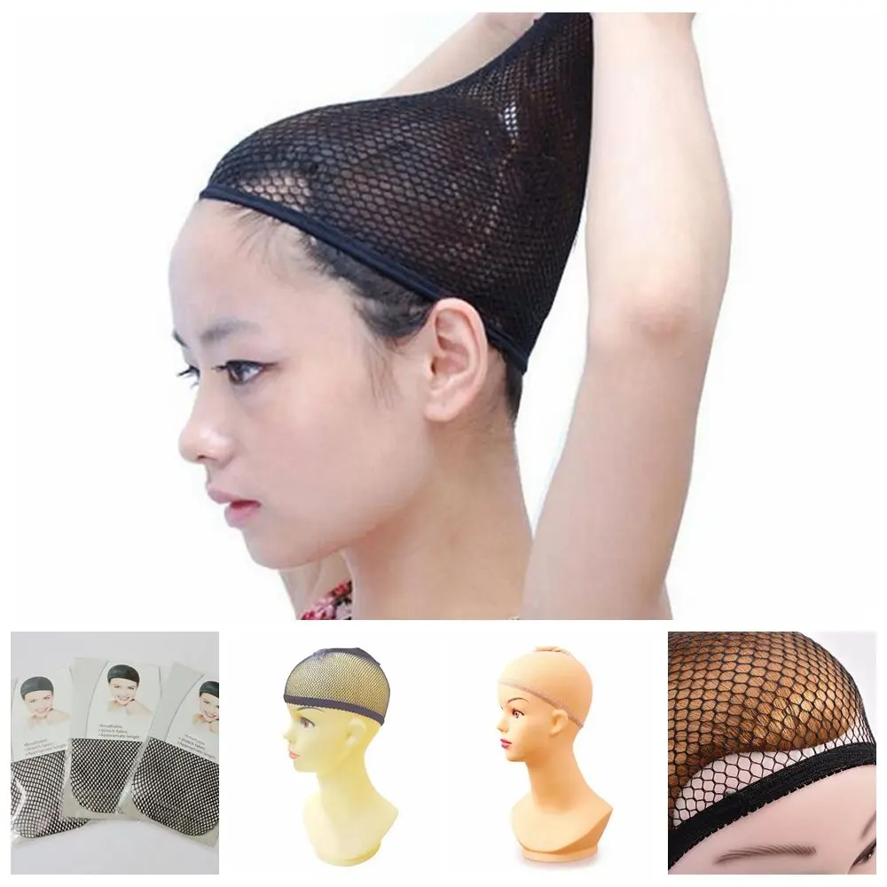Unisex Black/Nude Lace Wig Stocking Hair Mesh Bald Cap Snood