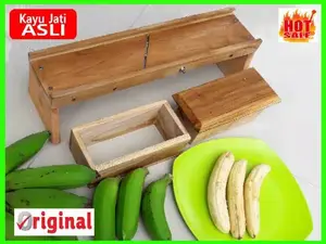 pengiris keripik pisang serbaguna dari kayu jati
