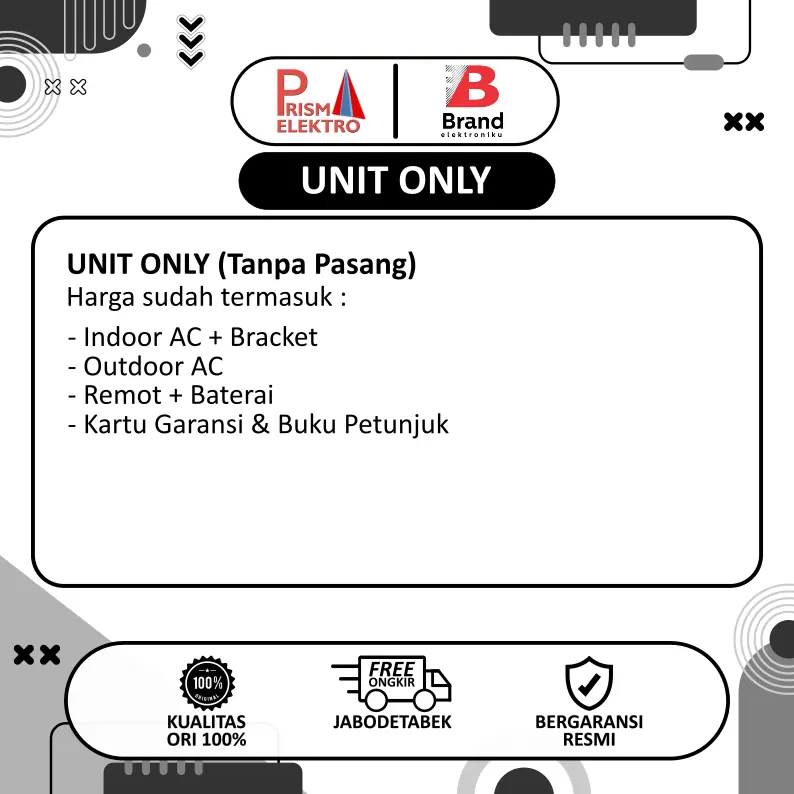 MIDEA - AC standart 1/2 PK MSFC-05CRN2X FREE ONGKIR (JABODETABEK) UNIT + PEMASANGAN 4